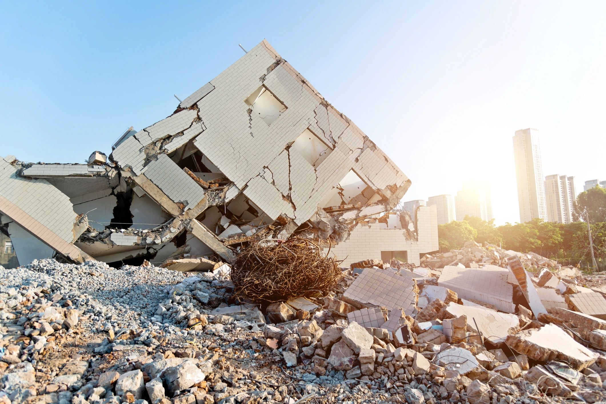 demolition of house and commercial building