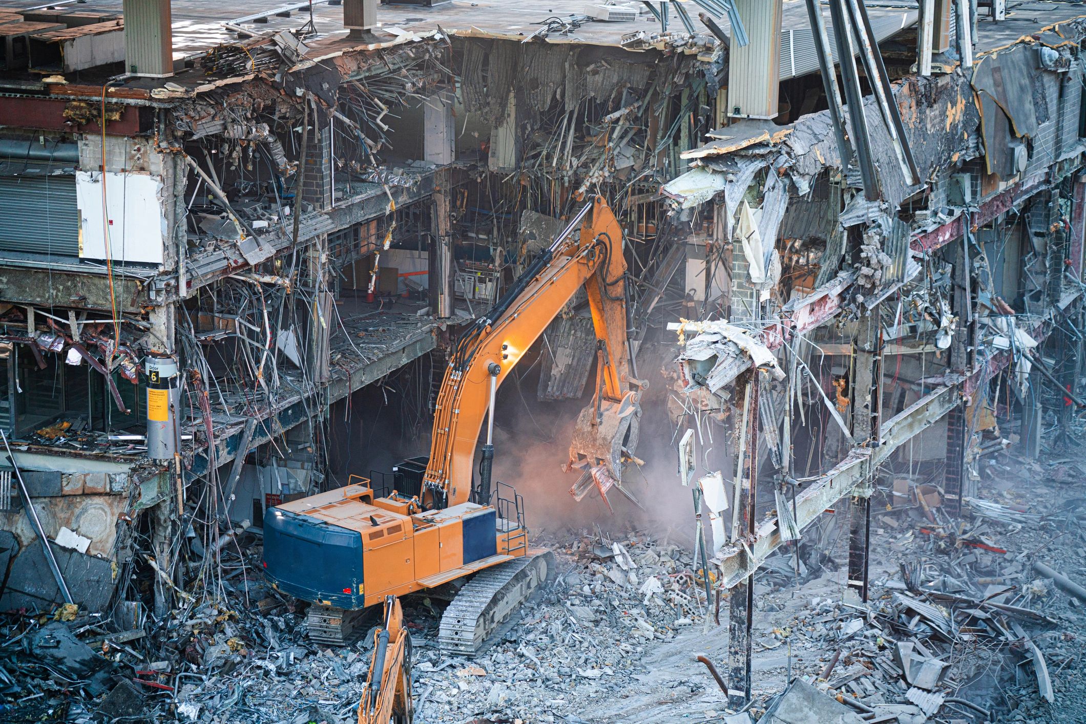 demolition construction site heavy equipment
