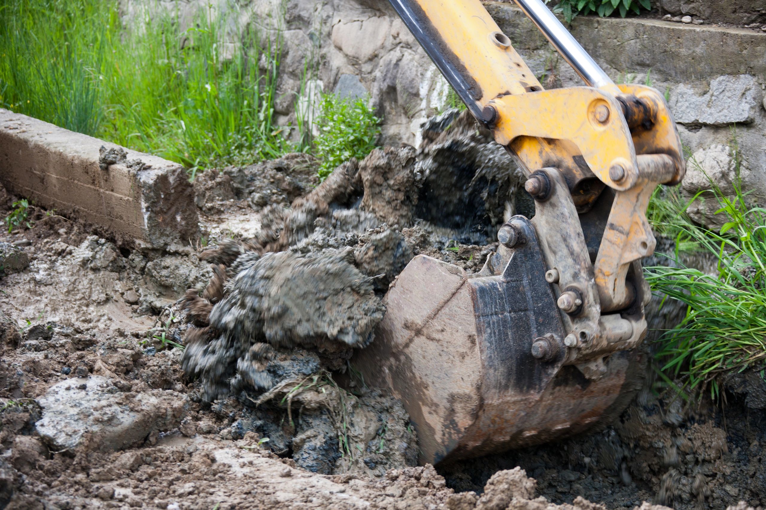 utility trenching with heavy equipment