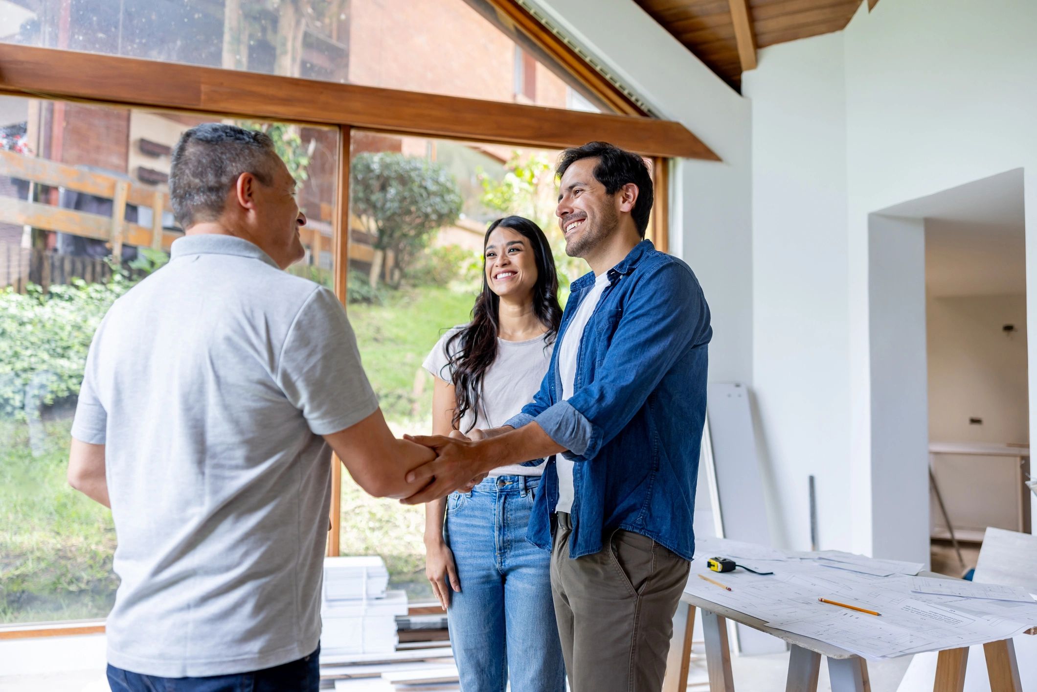 Happy construction client
